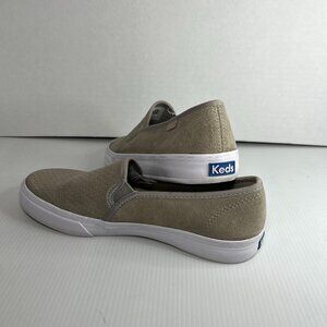 Keds Shoes Womens 7 Double Decker Slip On Sneaker Gray Suede Perforated WH62525